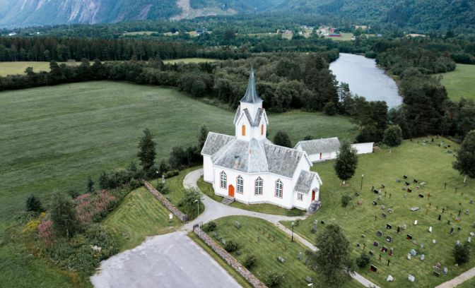 Een kerkje in Norwegen